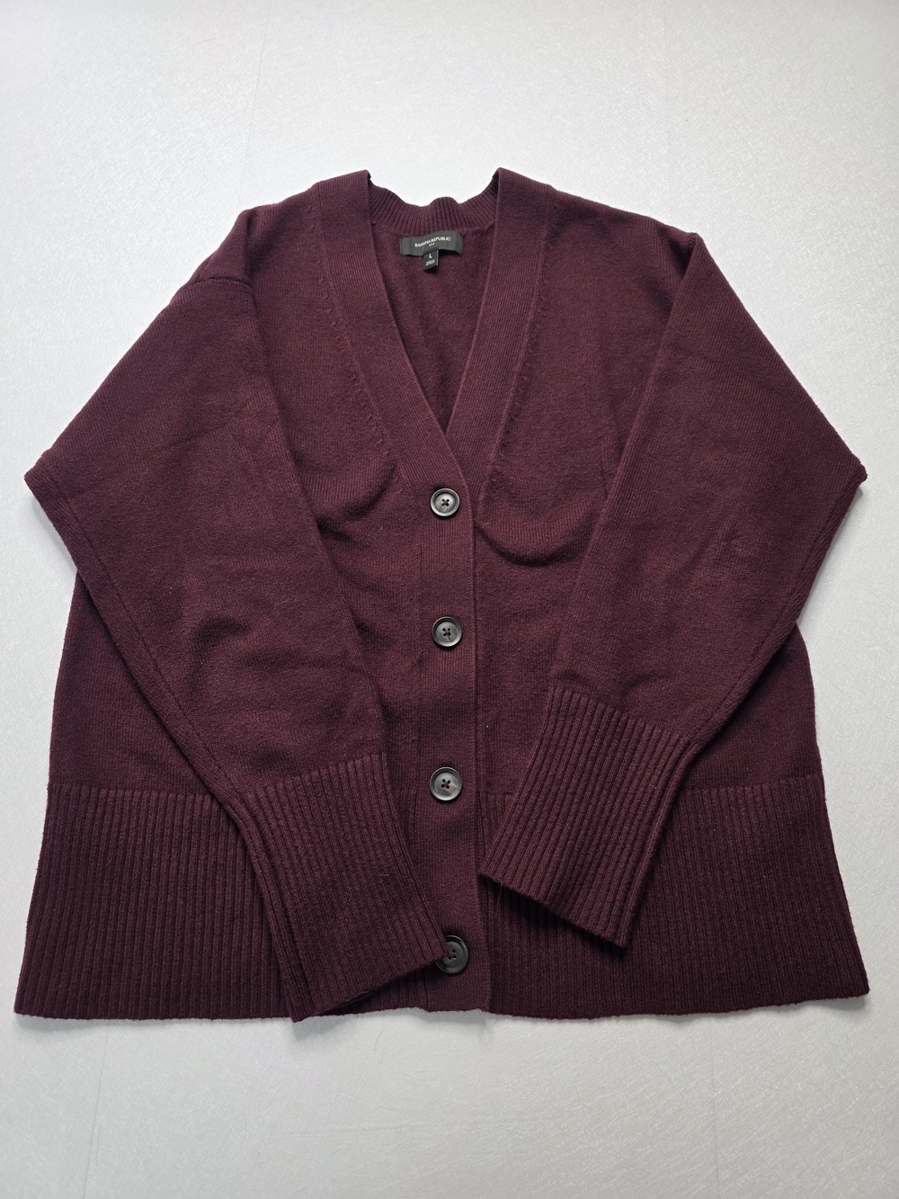 Banana Republic Burgundy Oversized Cardigan